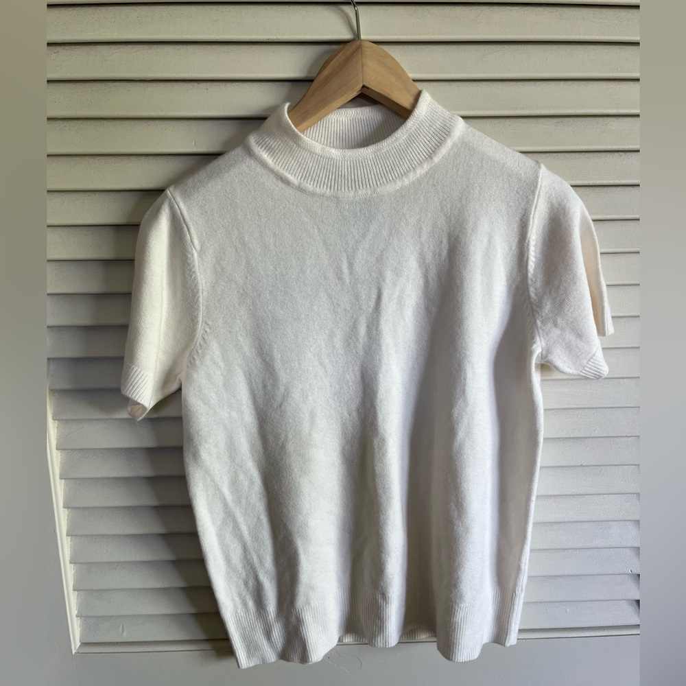 Sag Harbor Women’s Short-Sleeve Sweater, size S